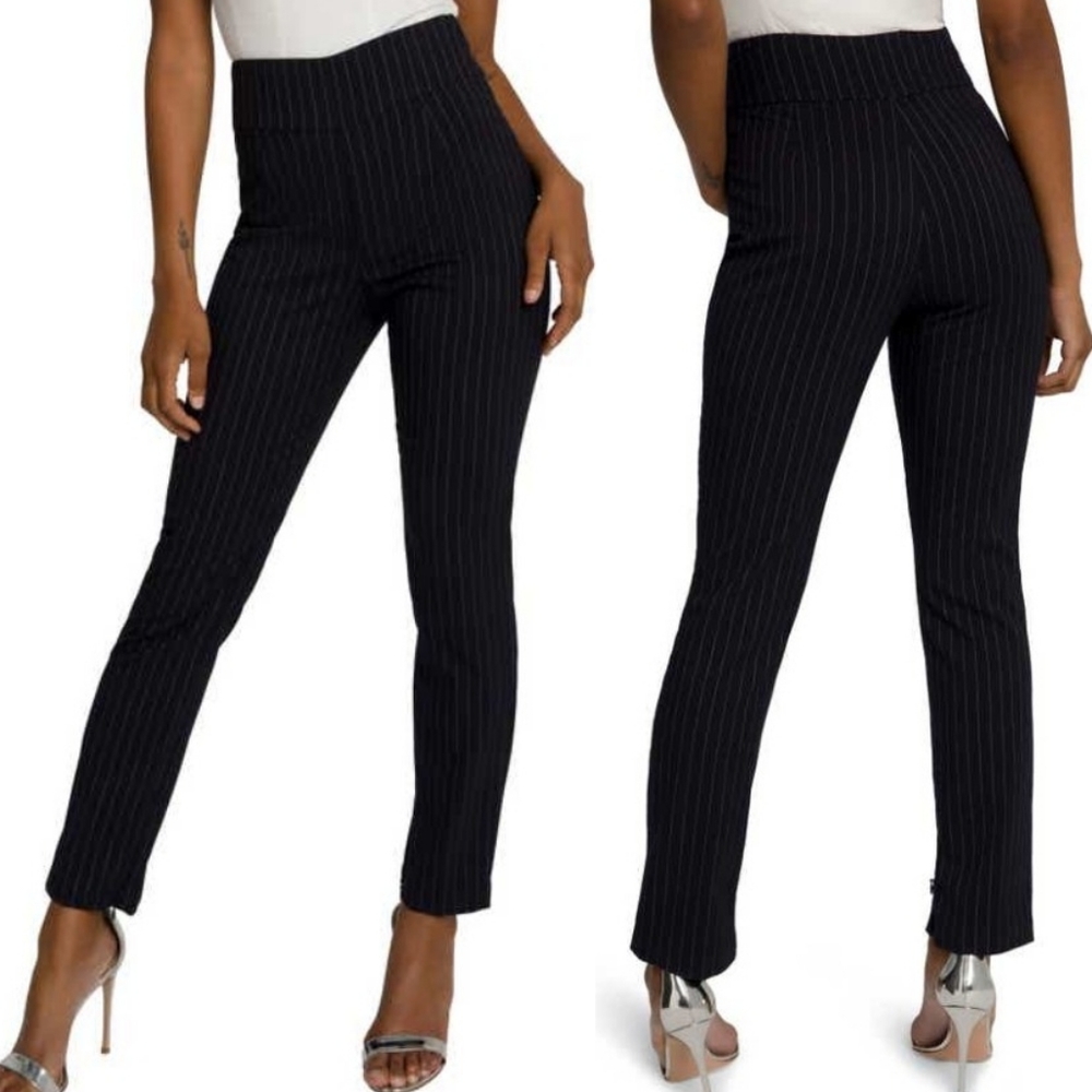 Good American High Rise Pinstripe Pants. Size 4/27